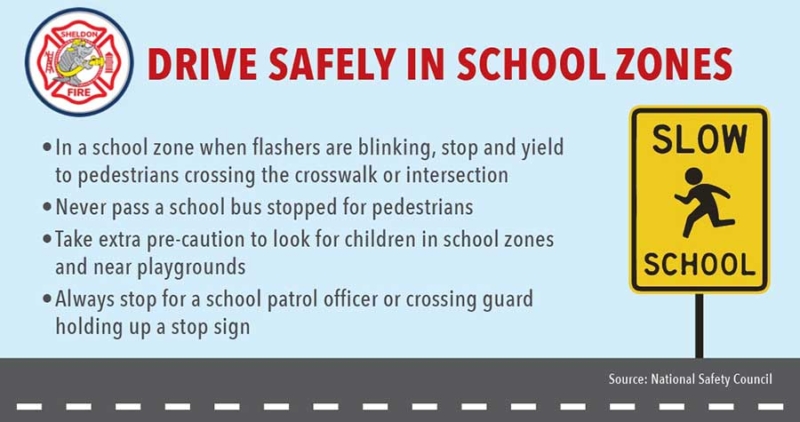 Drive Safely In School Zones Sheldon Community Fire Rescue